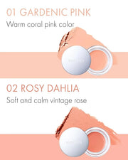 VIDIVICI Millennial Glow Cream Blush 01 Gardenic Pink - Creamy Face Cheek Blusher for Smooth & Silky Skin - Soft Satin Fin...