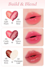 SELF BEAUTY Veganize Collagen Lip Glass Balm - Hydrating Lip w/Hyaluronic Acid - Vegan Korean Lip Balm Moisturizing Lip Ca...