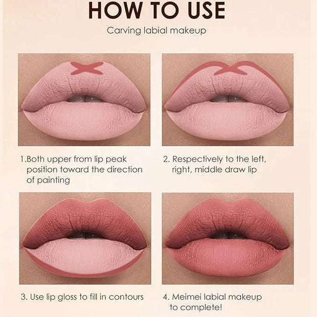 BestLand 6Pcs Matte Liquid Lipstick + Lip Liner