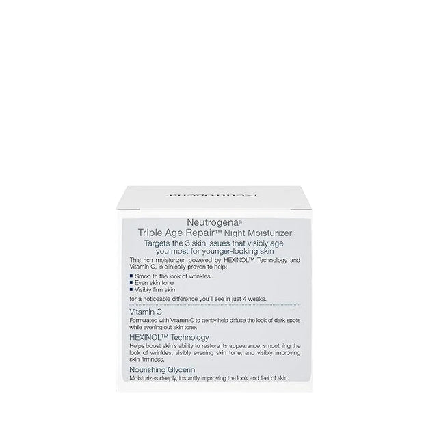 Neutrogena Triple Age Repair Anti-Aging Night Cream Facial Moisturizer, Tone-Evening Dark Spot Remover & Firming Anti-Wrin...