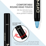 Kaely 4Pcs Cream Eyeshadow Stick Set for Eyes,Sky Blue Dazzling Blue Greenish Cyan Royal Blue,Eye Brightener Shimmer Makeu...