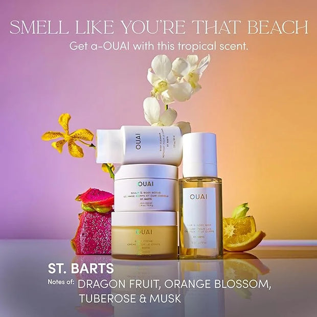 OUAI Body Cleanser, St. Barts Travel Size - Foaming Body Wash with Jojoba Oil & Rosehip Oil to Hydrate, Balance & Soften S...