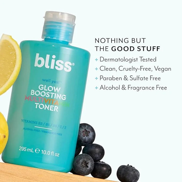 Bliss Well Yes Hydrating Toner with Vitamin B3, B5, B6, C & E - Brightens, Soothes, and Balances Skin - Alcohol-Free, Idea...