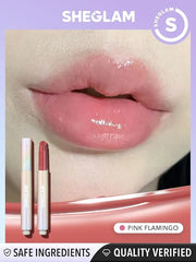 SHEGLAM PoutPerfect Moisturizing Solid Lip Gloss Non Sticky Lipstick with Coconut Oil - Pink Flamingo - Product Image