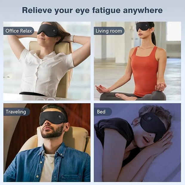 Heated Eye Mask Cordless, Warm Eye Compress for Dry Eyes Stye Blepharitis Chalazion MGD Eye Treatment, Heat Therapy to Unc...