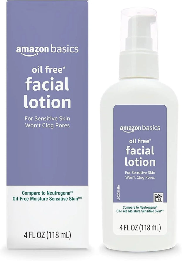 Amazon Basics Oil-free Facial Moisturizer for Sensitive Skin, Fragrance Free, 4 Fluid Ounce (Previously Solimo) - Product ...