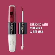 Dermacol NEW 16-Hour Lip Colour, Highly Pigmented Glossy Lip Stain, Two-Phase Lip Plumper Gloss, Kissproof Lip Makeup Prod...