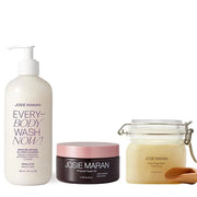 Josie Maran Body Care Trio Gift Set - 3-Piece Kit Includes EveryBODY Wash, Whipped Argan Body Butter & Sugar Balm Body Scr...