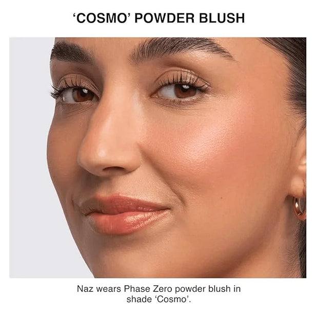 Phase Zero Makeup Powder Blusher - "Cosmo" - 4g / 0.141 oz - Full Coverage, Natural Blush - Soft, Buildable Pink, Coral, P...