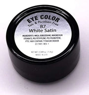 White Satin Snowflake Pearl Shimmer Finish Pressed Powder Single Vegan Eyeshadow; Talc, Paraben & Cruelty Free - Product I...