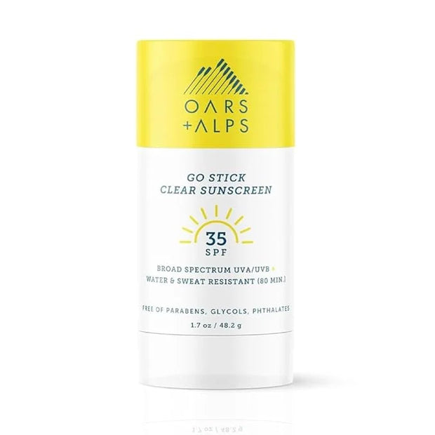 Oars + Alps Go Stick Clear SPF 35 Face Sunscreen, Skin Care Infused with Vitamin E and Antioxidants, Water and Sweat Resis...