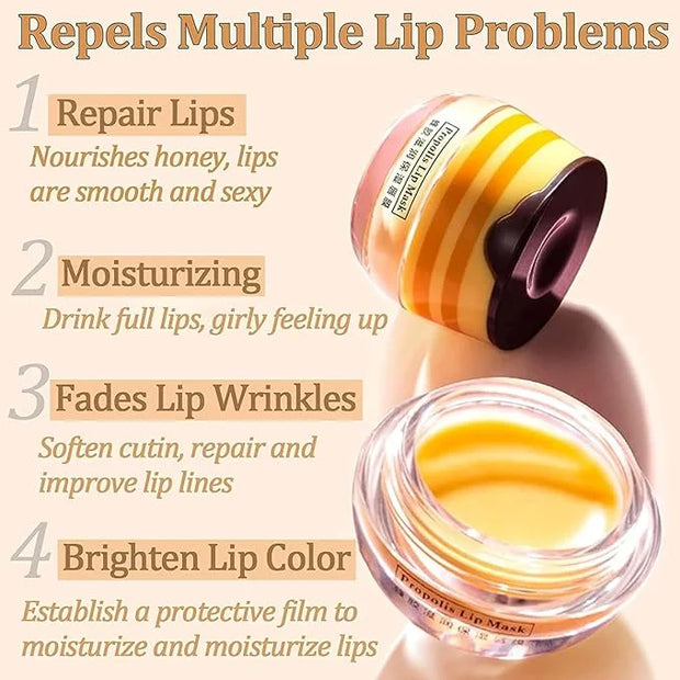 4 PCS Bee Lip Balm Honey Exfoliator