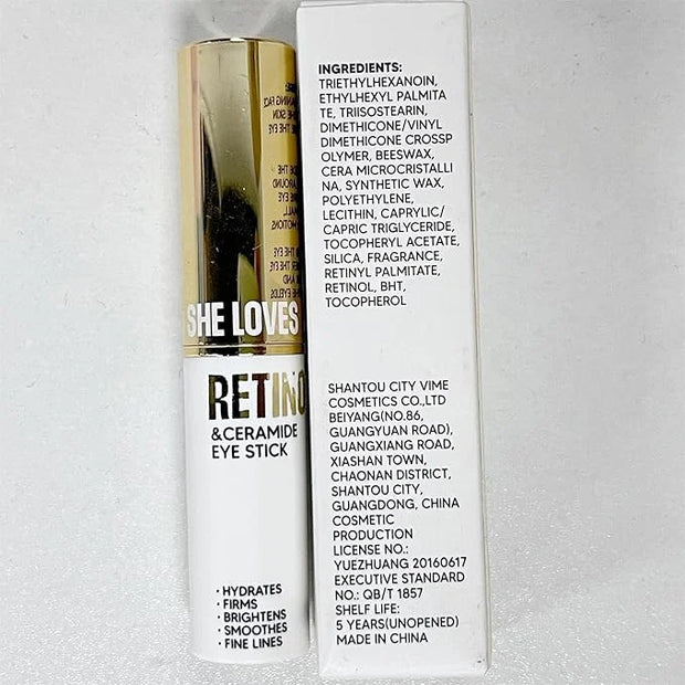 Retinol Eye Stick, Eye Cream for Dark Circles and Puffiness, Hydration and Brightening Eye Balm, Under Eye Cream Anti Agin...