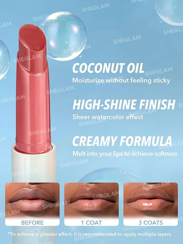 SHEGLAM PoutPerfect Moisturizing Solid Lip Gloss Lipstick - Mahogany Magic - Product Image