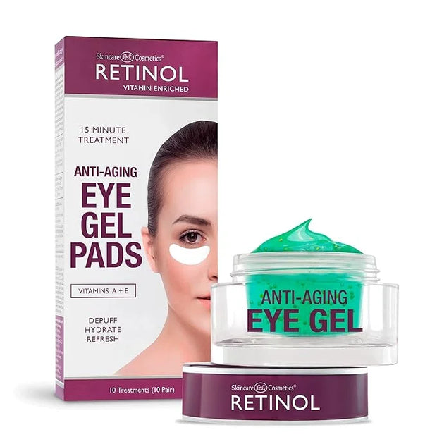 Retinol Anti-Aging Eye Gel Pads – Soothing Vitamin A Reduces Puffiness & Refreshes the Under Eye Area + Retinol Eye Gel - ...
