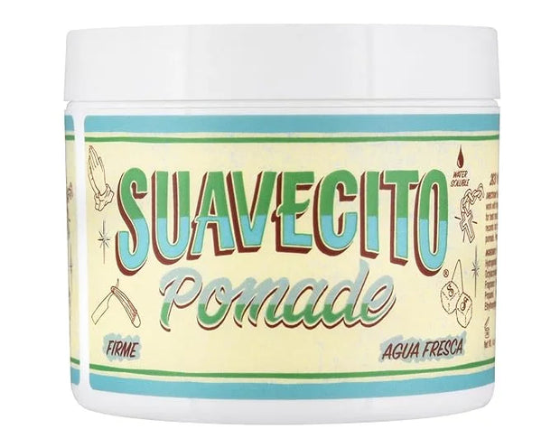 Suavecito Agua Fresca Pomade Firme (Strong) Hold 4 oz, Spring Edition 1 Pack - Medium Shine Water Based Wax Like Flake Fre...