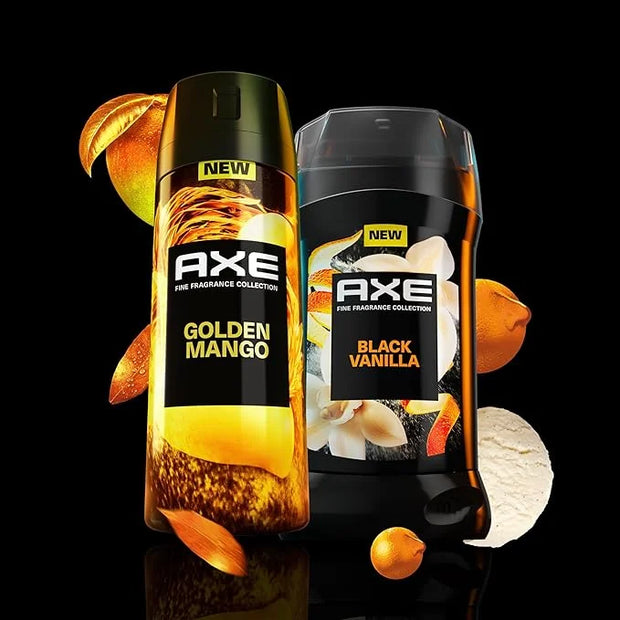 AXE Fine Fragrance Collection Premium Deodorant Body Spray for Men Golden Mango 3 Count With 72H Odor Protection and Fresh...