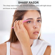 66 Eyebrow Razor and Face Razor for Women and Men, Eyebrow Hair Trimmer and Shaver with Protective Cover,Safe and Newbie F...