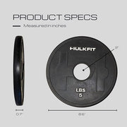 HulkFit 2-inch Rubber Coated Steel Weight Plates Set - Product Image