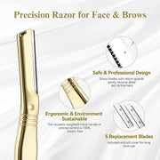 Dermaplane Razor for Women Face with 6 Refill Blades, Dermaplaning Tool Face Razors for Removes Facial Hair, Peach Fuzz, R...