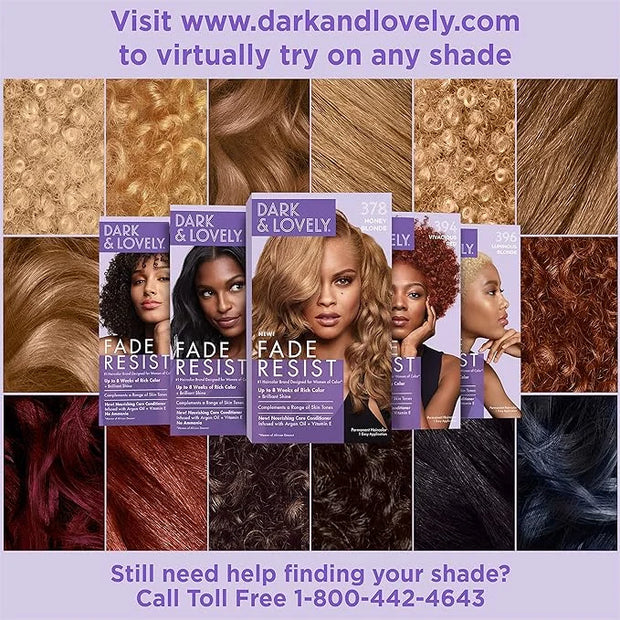 SoftSheen-Carson Dark and Lovely Fade Resist Rich Conditioning Hair Color, Permanent Hair Color, Up To 100 percent Gray Co...