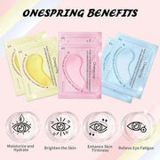 Eye Masks (24 Pairs) - Gifts for Her - Caffeine, 24K Gold and Retinol Under Eye Patches for Puffy Eyes, Dark Circles & Fin...