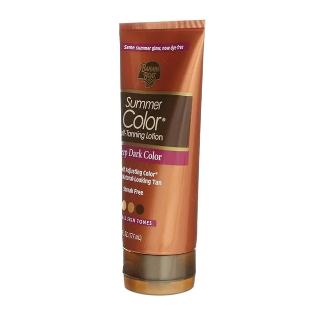 Banana Boat Summer Color Self Tanning Lotion, 6oz | Deep Dark Color for All Skin Tones, Self Tanner Lotion, Gradual Tannin...