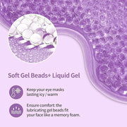 2PCS Gel Eye Mask - Reusable Hot/Cold Therapy for Puffiness, Dark Circles, Migraines & Stress Relief (Purple) - Product Image