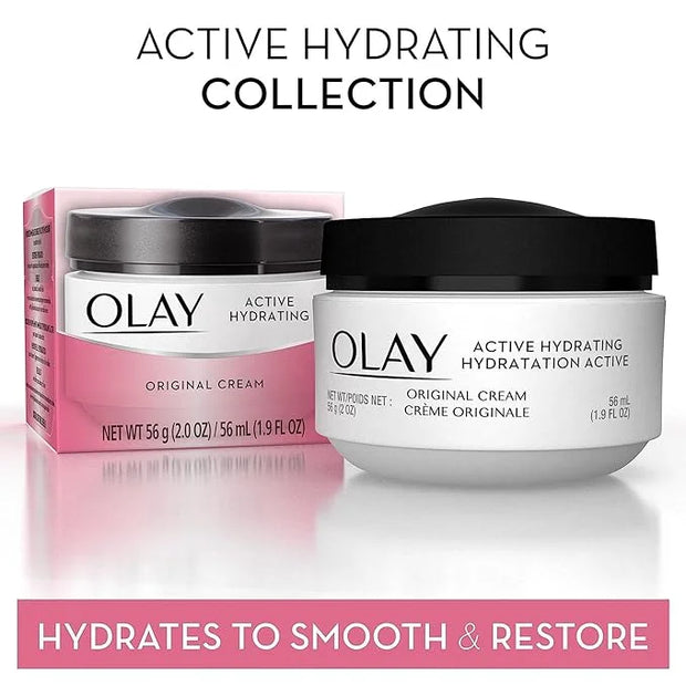 Olay Active Hydrating Cream Face Moisturizer, 1.9 fl oz - Product Image