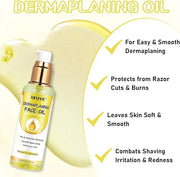 Dermaplaning Kit, Dermaplane Oil with Dermaplaning Tools, Shave Oil for Women, Softens Area Pre Shave & After Shave, Use w...