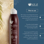 Aloe Up SPF 4 Dark Tanning Oil - Body and Face Tanning Continuous Spray for Outdoor Sun - With Sunscreen, Pure Aloe Vera, ...