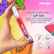 Blossom Juicy Jelly Moisturizing Lip Care Fruit Flavored Nourishing Lip Oil with Doe Foot Wand Applicator, 0.45fl oz, 5 Pa...