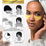SWISSÖKOLAB Under Eye Patches For Puffy Eyes 24k Gold Eye Mask Dark Circles And Puffiness Collagen Eye Gel Pads Moisturizi...