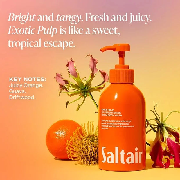 Saltair Body Wash, Exotic Pulp 2-Pack. Moisturizing Body Cleanser with Monoi Oil and Cupuacu Butter. Luxury Shower Gel for...