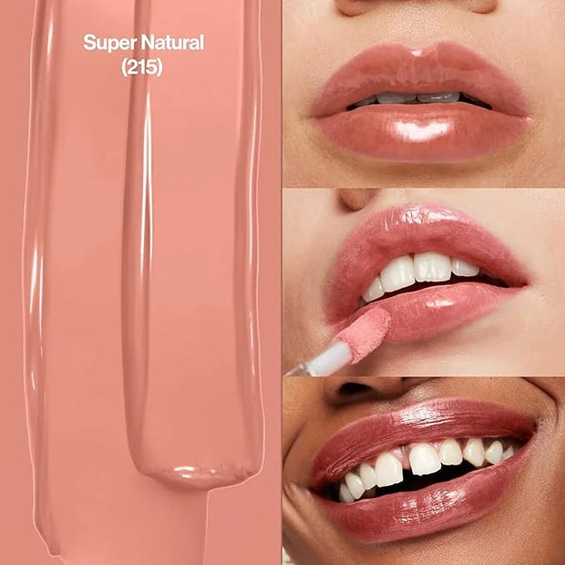 Revlon Super Lustrous Lip Gloss, Non-Sticky, Hydrating, High Shine Finish, 215 Super Natural, 0.13 oz - Product Image