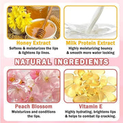 4PCS Hydrating Clear Lip Oil,Jelly Honey Lip Gloss Oil,Korean Big Brush Lip Oil,Long-lasting Moisturizing Nourishing Lip B...