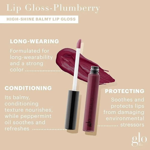 Glo Skin Beauty Lip Gloss (Plumberry) - Longwearing, High-Shine and Non-Sticky Finish, Add Color and Shine with Lip Nouris...
