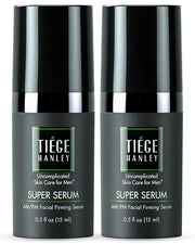 Tiege Hanley Anti-Aging Face Serum, SUPER SERUM (2-Pack) - Skin Tightening Facial Serum for Men - Mens Serum For Face with...