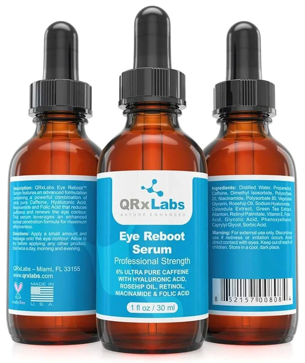 Eye Reboot Serum with 6% Caffeine, Hyaluronic Acid, Retinol & Niacinamide – Hydrating Formula For Delicate Eye Area – Help...
