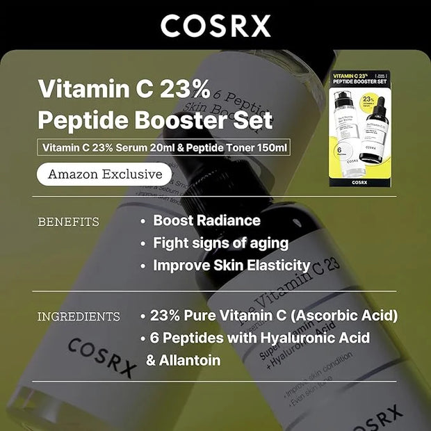COSRX Vitamin C 23% Peptide Booster Set - Amazon Exclusive - Korean Skin Care, Gift Sets, Vitamin C Serum, Face Serum - Pr...