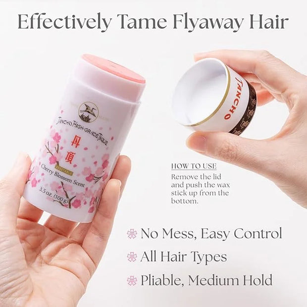 GATSBY Tancho Hair Styling Wax Stick Japanese Cherry Blossom Scent 3.5 ounce (100 grams) All Hair Types, Special Edition H...