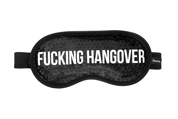 Fisura - Cooling gel eye mask F*cking hangover. Black hangover eye mask. Gel mask for puffy eyes and dark circles. Cold/Wa...