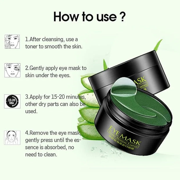 Under Eye Mask, Collagen Eye Mask, Eye Gel Pads, Green Tea Under Eye Patches, Firming Eye Mask, 30 Pairs Collagen Eye for ...