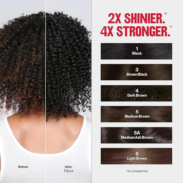 Revlon ColorSilk Tone + Gloss + Care Demi Permanent Hair Color, Dye Kit with Leave-In Scalp and Haircare Serum, 2x Shinier...