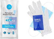 All-in-One Personal Protection Kits to GO - 10 Pack - With Plastic Gloves, Hand Cleansing Wipes, Disposable Face Mask - Pr...