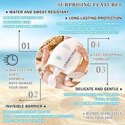 Moisturizing Face Sunscreen,Oil-free Facial Sunscreen Lotion SPF50 PA+,Hydrating Facial Sunscreen,Refreshing & Weightless ...