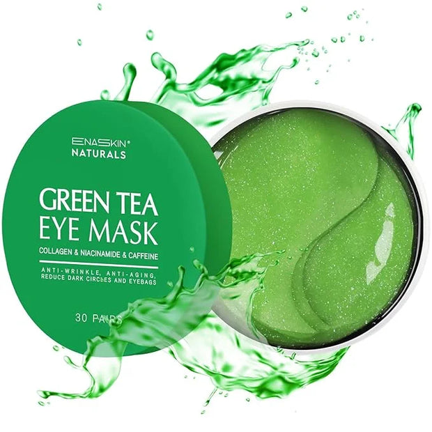 Under Eye Patches for Dark Circles: 30 Pairs Green Tea Eye Gels Pads - Reduce Eye Bags, Wrinkles & Puffy - Skin Treatment ...