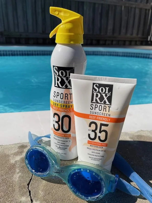 SolRX SPORT SPRAY SPF 30 Sunscreen Spray SPF30, Fragrance Free, Reef Safe Sunscreen, Broad Spectrum Sunscreen for Face and...