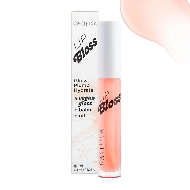 Pacifica Plumping Lip Gloss – Jasmine Kiss Flavored Lavender-Pink Tint Hydrating Lip Oil Balm, No-Tingle Volumizing Gloss ...