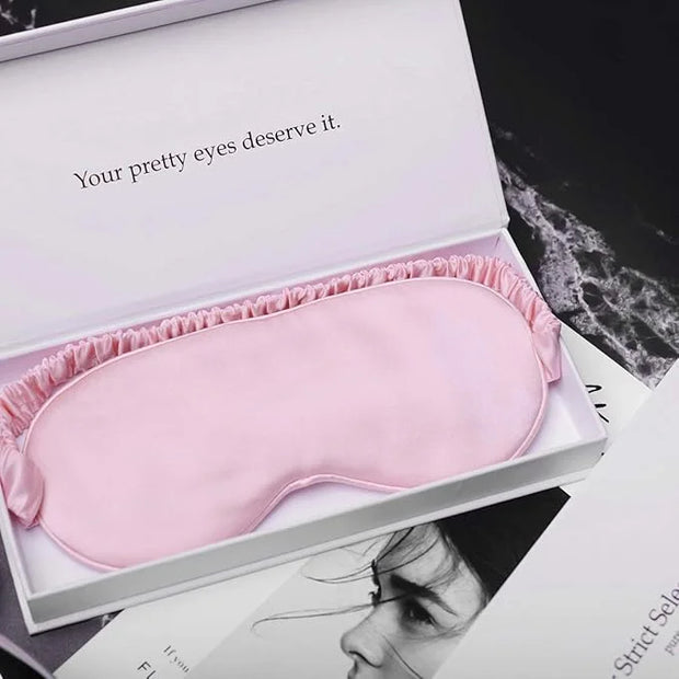 Silk Sleep Mask Light Blocking Luxury 100% Mulberry 19mm Silk Eye Mask Eye Cover Blindfold Ultra Soft Light & Comfy Anti A...